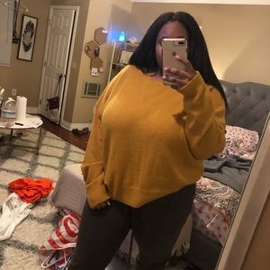 Plus Size Knit Oversized Sweater